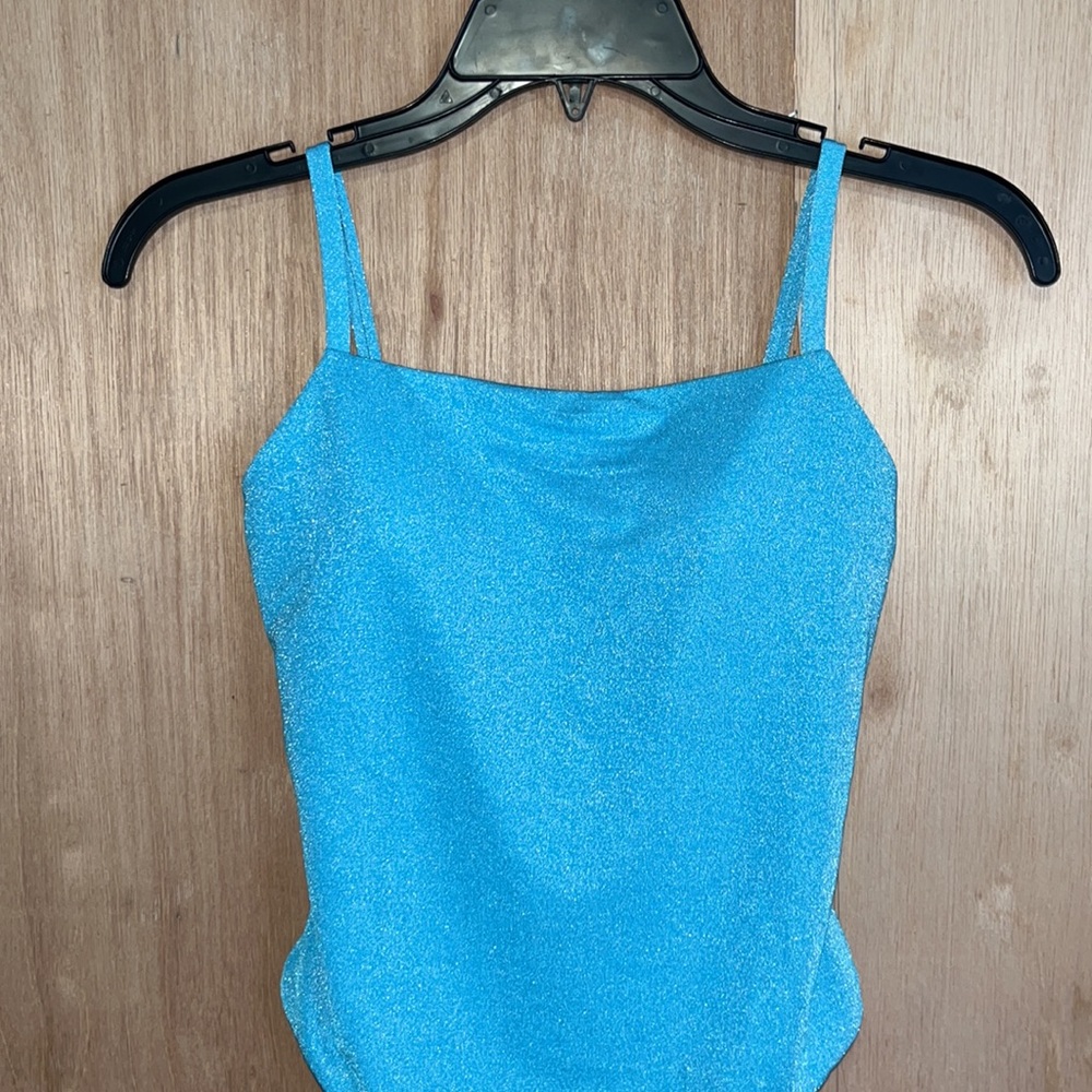 AQUA SQUARE NECK ONE PIECE SWIMSUIT Sz SMALL - Picture 5 of 11